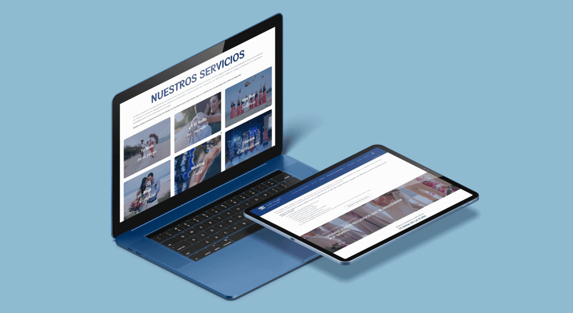WEB BODAS HUATULCO RESPONSIVE TABLET AND DESKTOP